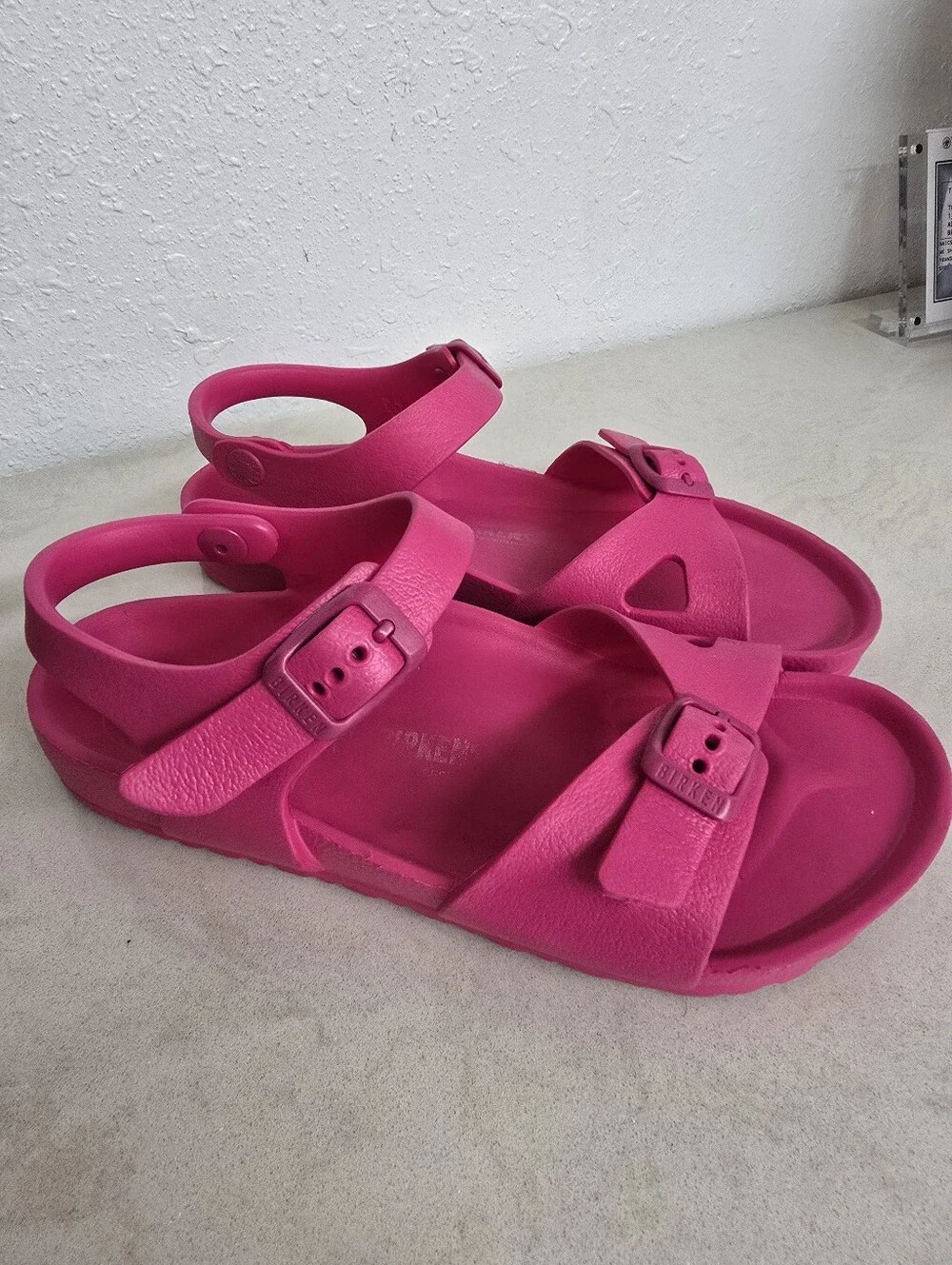 Birkenstock Kids Eva Rio Essentials in Color Beetroot Size 34 sz 3-3.5